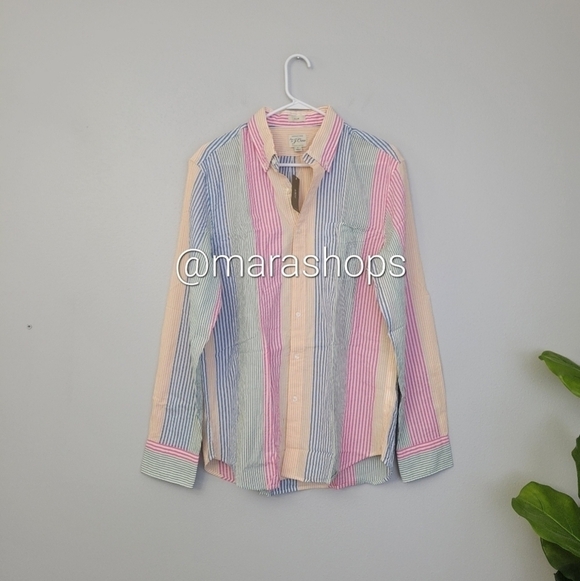 J. CREW Slim Seersucker Stripe Shirt - Picture 2 of 6